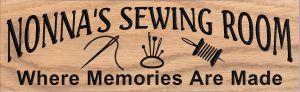 NONNA S SEWING ROOM sign